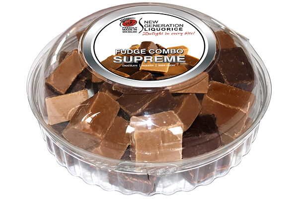 Fudge Combo Supreme, a combination of Russian, Irish Cream, Liquorice and chocolate fudge