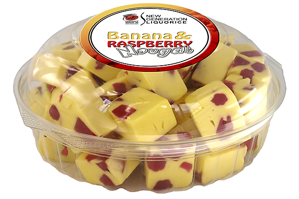 New Generation Liquorice for banana and raspberry nougat